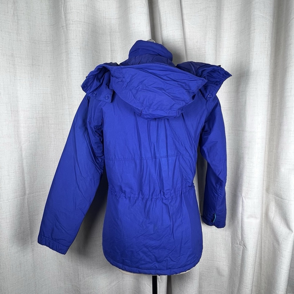 Vintage 90s Patagonia Insulated Parka Coat Jacket Hooded 10 Blue Ski Snow Board - Picture 7 of 15